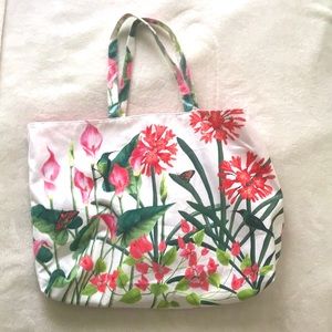 Floral tote bag
